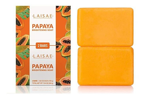 Papaya Jabón Abrillantador  Para Exfoliar Y Limpiar Cuerp