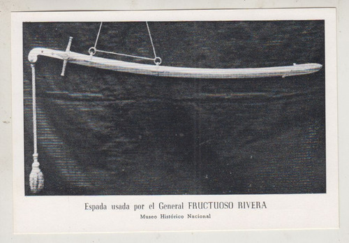 1954 Uruguay Militaria Postal Con Espada De Fructuoso Rivera