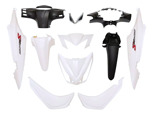 Kit De Plasticos Completo Para Wave 110s Blanco Mtc