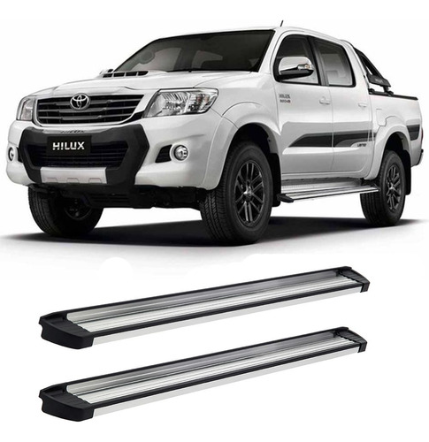 Estribo Hilux 2006 2007 2008 A 2015 Cabine Dupla Alumínio