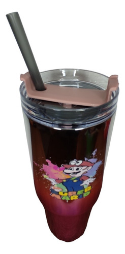 Vaso Acero Inoxidable Mario Bros 800 Ml Edicion Especial