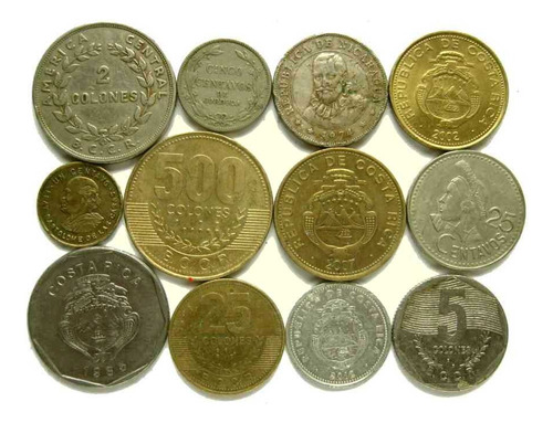 Guatemala Nicaragua Costa Rica 12 Monedas En Muy Buen Estado