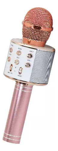 Microfono Karaoke Bluetooth Usb Recargable Fiestas Soft Rosa