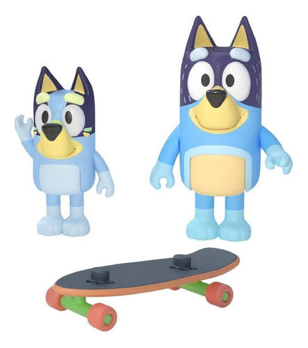 Bluey Story Pack 2 Personagens Skateboarding - Candide