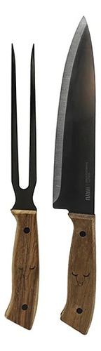 Set Cuchillo Tenedor Prm Wayu Con Revestimiento