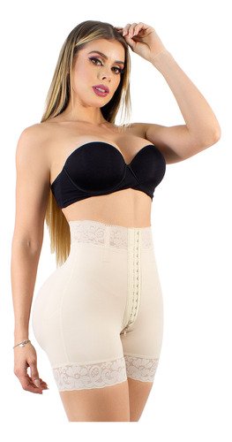 Faja Short Push Up De Broches Con Realce Ultrasecret