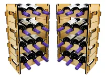 Comprar Cava Vino Madera Apilable 3 Botellas Vinoteca Bodega Vino