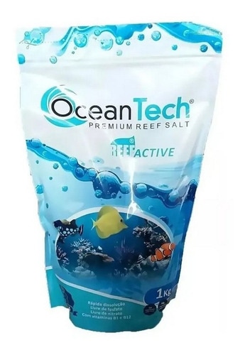 Sal Marinho Para Aquários 1kg Ocean Tech Reefactive Faz 28l