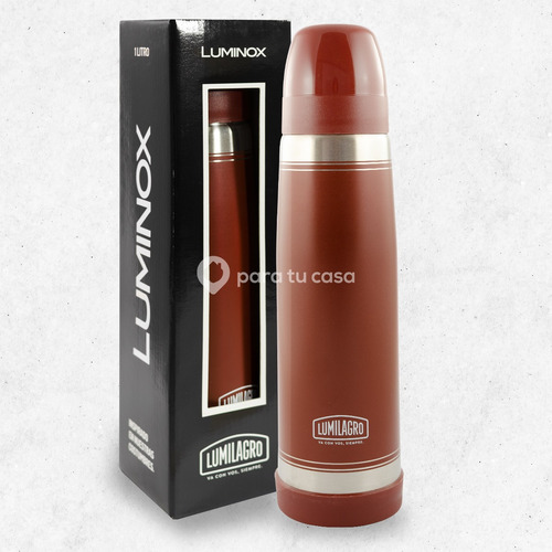 Termo Lumilagro Luminox Color De Acero Inoxidable 1lt