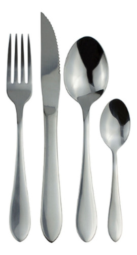 Juego Cubiertos Carne Wigan Krons 24 Piezas Acero Inox Color