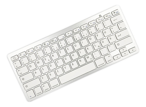 Teclado De Computador Alemão Bluetooth Sem Fio Fino De 78