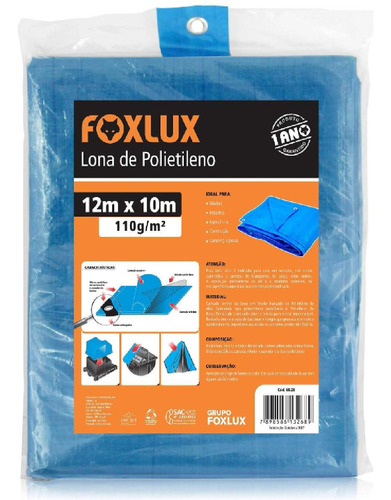 Lona De Polietileno Azul 12x10 Foxlux