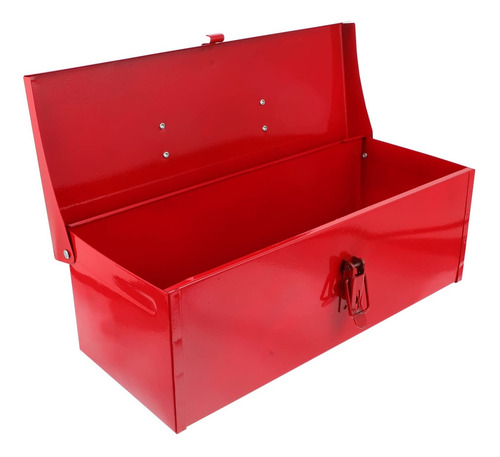 Generic Estuche Hoja Hierro Metal Rojo Almacenamiento