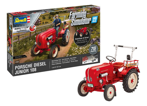 Tractor Porsche Diesel 108 Easy Click - 1/24 Revell 07823