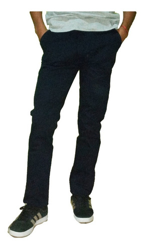 Imagen 1 de 3 de Pantalon Colegial - Gris / Azul - Blue Air Jeans