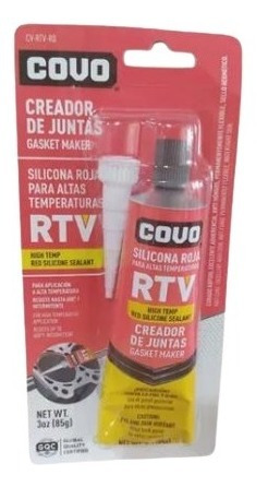 Silicon Rojo Rtv 85 Gramos Covo / Alta Temperatura (pack 2)