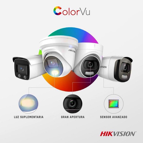 Camara Hikvision Cctv 1080p 2mp Infrarroja Colorvu Dia Noche