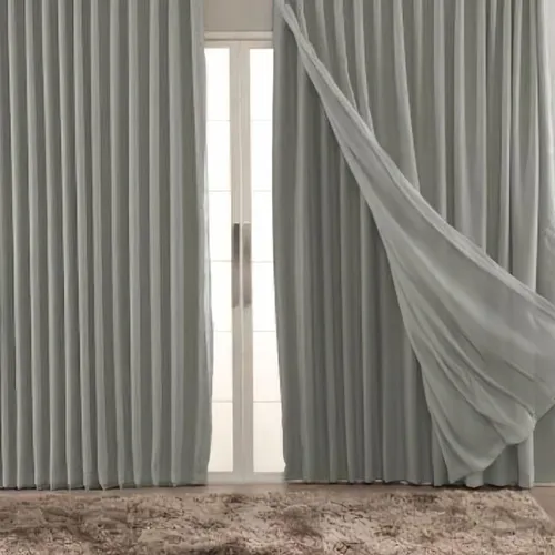 comprar Cortina Trilho Suíço Duplo Linho Forro Blackout 8,0m X 2,50m