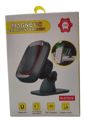 Soporte Carro Porta Celular Ajustable Magnetico Rejilla 360°