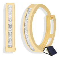 Comprar Aretes Huggie Arracadas Oro 10k Mujer Dama 14mm Oro Puro 10k Aretes Arracadas Oro Sólido 10k Mujer 14mm Gruesas Oro Puro Argolla Arete Aretes Mujer Dama Regalo Joyería Fina Oro 10 Kilates Niña