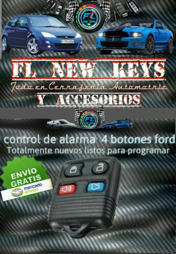 Control Alarma Compatible Con Ford Mustang 2000 A 2010 4 Bot