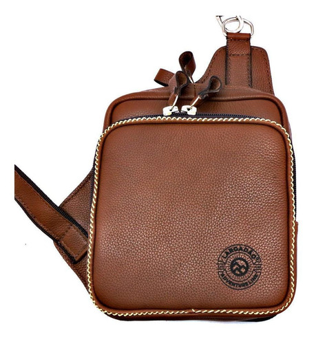 Pochete Cartucheira Em Couro Modelo Shoulder Bag - Unissex