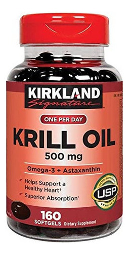 Aceite De Krill Antártico 500 Mg Suplemento Dietético Con 