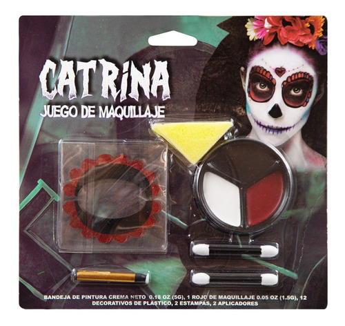 Kit De Maquillaje Catrina Disfraz Halloween Fiesta