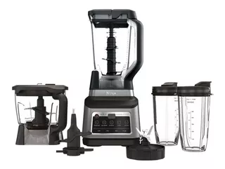 Licuadora Ninja Professional Plus Kitchen System with Auto-iQ BN800 72 fl oz negra y acero inoxidable con vaso de plástico 120V - Incluye 5 accesorios