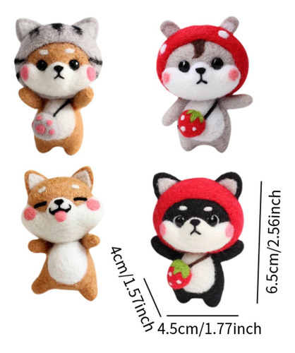 Felting Kit Animal Doll Felting Set Con Juego De 4 Uds.