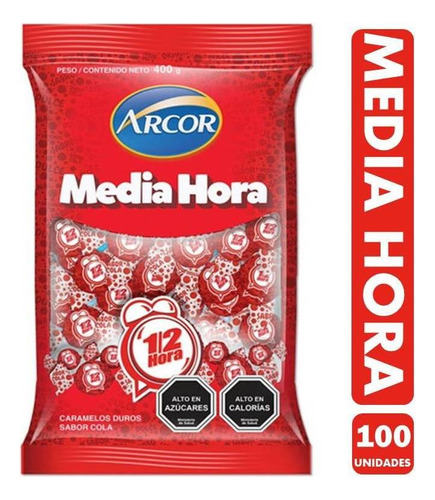 Caramelo Media Hora Bolsa De 100 Unidades Sabor A Cola