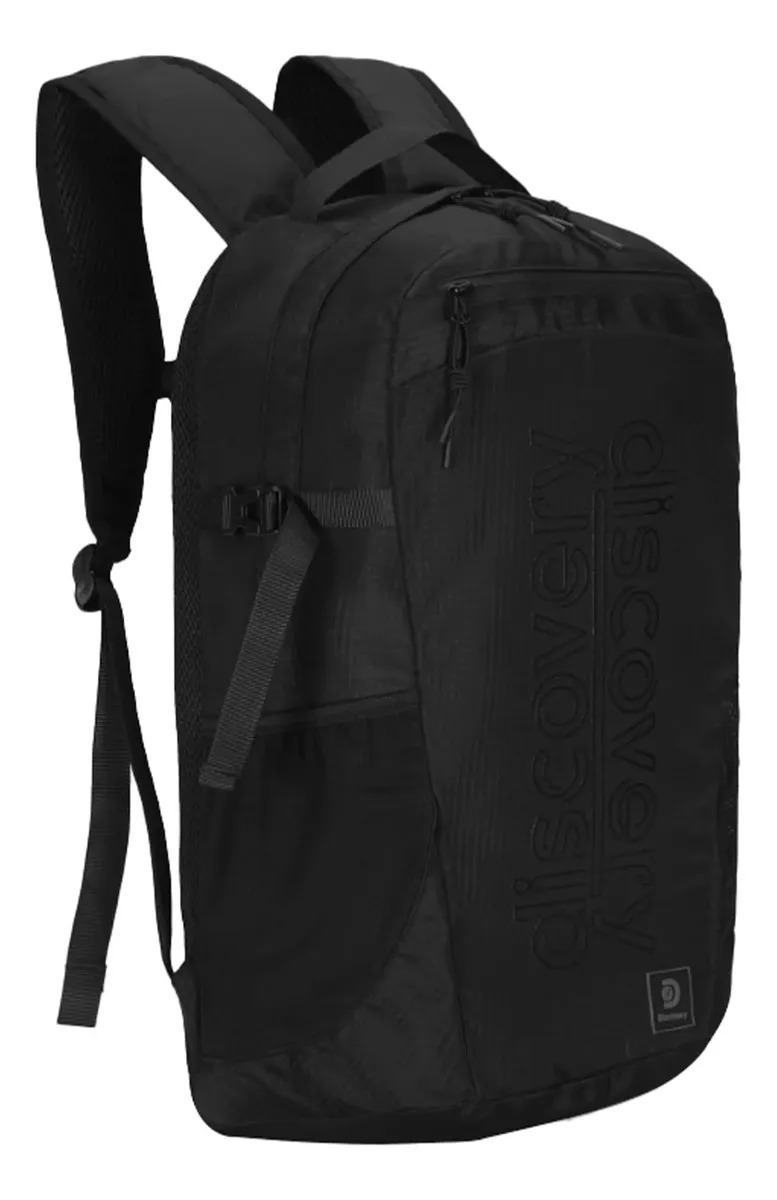 Mochila Urbana Discovery Adventure Espalda Modelo Clasico Color Negro