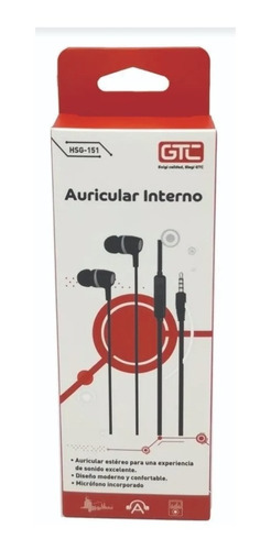 Auricular Interno Gtc Con Microfono  - Devoto