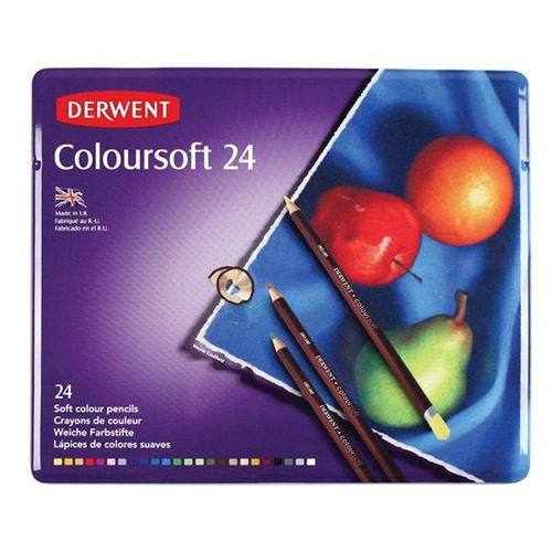 Caja Metalica C/24 Lapices Coloursoft Derwent