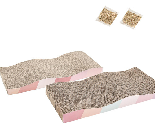 Rascador Reversible Grande Para Gatos Con Hierba Gatera 2u