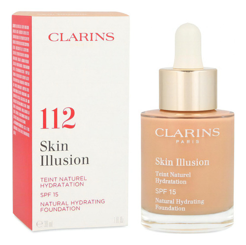 Base de maquillaje en fluido Clarins Skin Illusion Sin Illusion tono amber 112 - 30mL 0.13kg