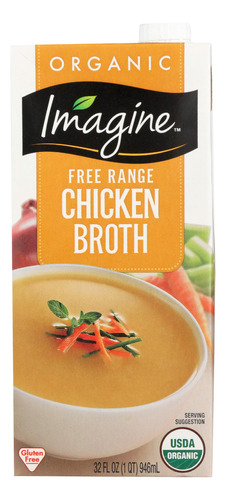 Imagine Caldo De Pollo De Corral Libre, Organico, 32 Oz