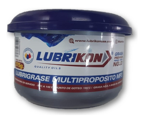 Grasa Multipropósito Mp3 Premium Ngli3 375g Marca  Lubrikon 