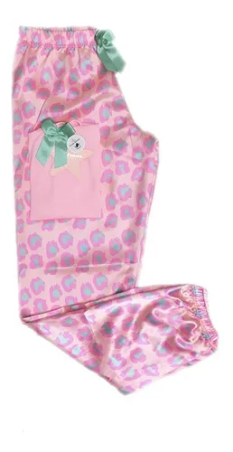 Pijama De Mujer Dolce D´amore Pantalón Animal Print Satín