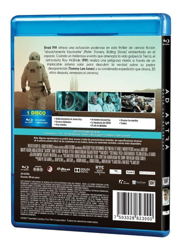Ad Astra Hacia Las Estrellas Con Brad Pitt En Blu-ray