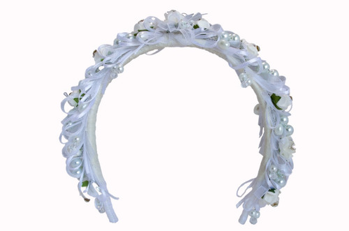 Imagen 2 de 4 de Diadema Tiara Boda Xv Años Comunión Bautizo Dalia Hadas