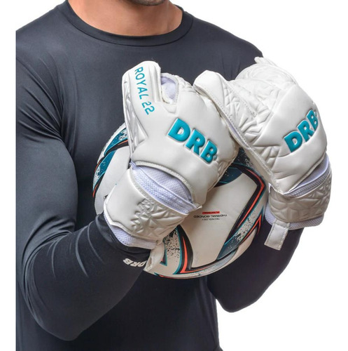 Imagen 3 de 7 de Guantes Arquero Drb Royal 22 Sr Pro Adulto Corte Flat