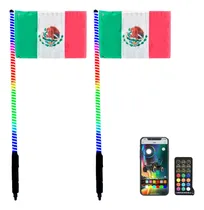 Comprar Antenas Led Cob Rgb Gemelas Bluetooth 90 Cm Atv Rzr 4x4