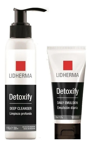 Kit Detoxify Gel De Limpieza + Emulsion Hidratante Lidherma 