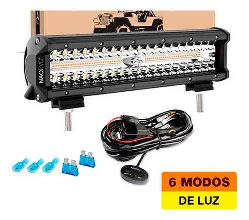 Barra Led 12 Pulgadas 12.000lm Potencia + Arnés 3mt