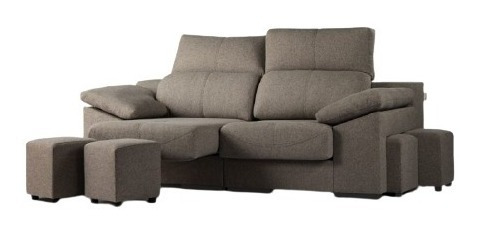 Sillón Sofa De Living 3 Cuerpos Moderno Tela Pana - Paris 3