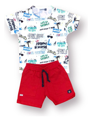 Conjunto Kids Remera Y Short De Algodón 