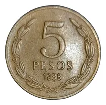 Comprar Moneda Chilena De 5 Pesos Distintos Años Década De Los 80s