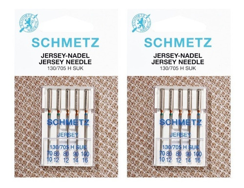 Imagen 1 de 2 de Agujas Schmetz Jersey Cal. Surtido Para Máquinas Familiares