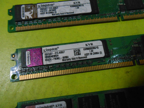 Memoria Kingston Ddr2 1gb 800mhz - Kvr800d2n6 - 1.8v Nv98u (Usado)